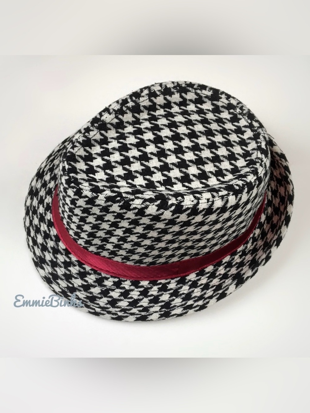 New University of Alabama Coach Bear Bryant Style Houndstooth Fedora Hat Unisex - Picture 3 of 11